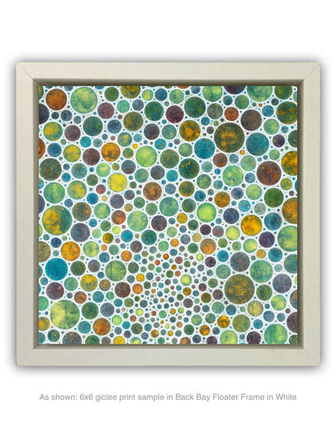 White Circles | Framed Giclee Print on Canvas